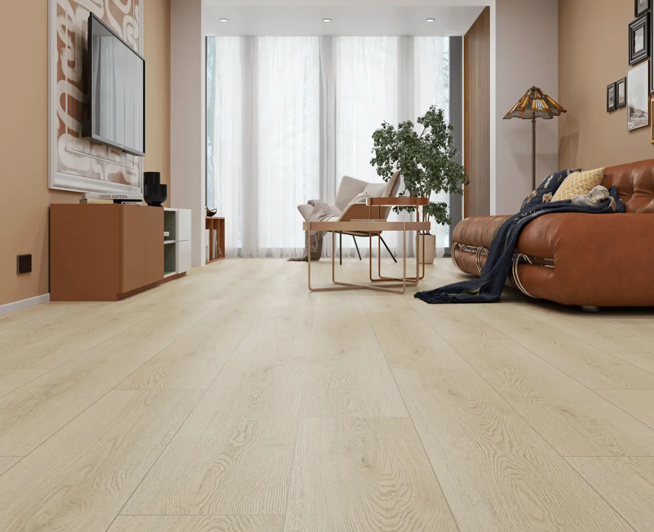 Кварцвиниловый SPC ламинат Alpine Floor Eclipse Super Matt Лунар ECO 21-1 1220×228×4 фото в интерьере